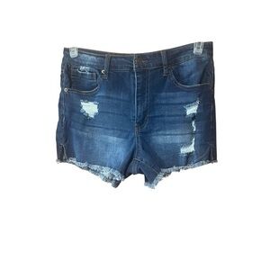 Fashion Nova‎ Distressed Frayed Edge Jean Shorts NWT
